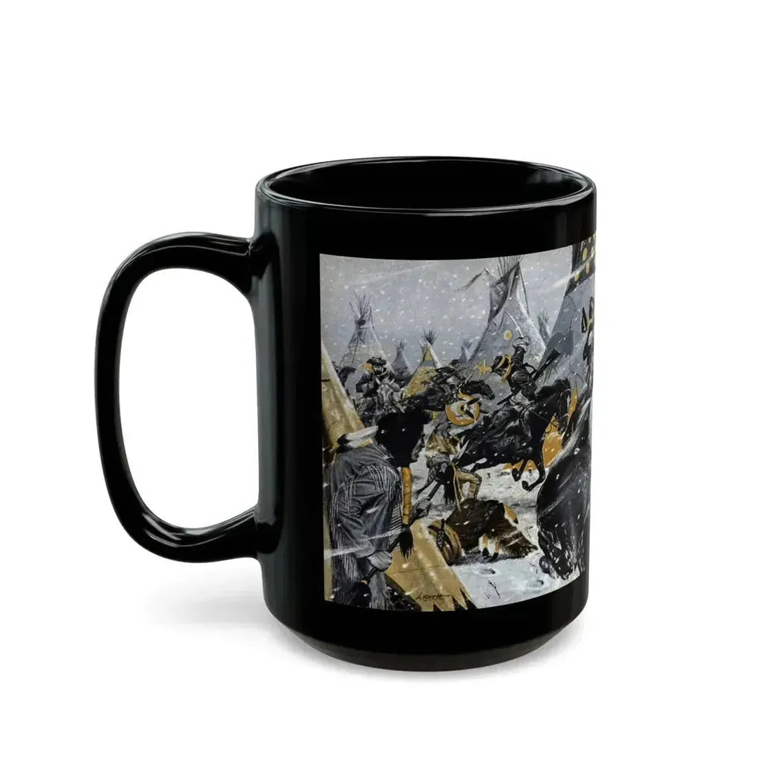 Did a Woman Die With Custer, Cavalier magazine, July 1958 - Black Coffee Mug - Go Mug Yourself