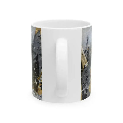 Did a Woman Die With Custer, Cavalier magazine, July 1958 - White Coffee Mug - Go Mug Yourself