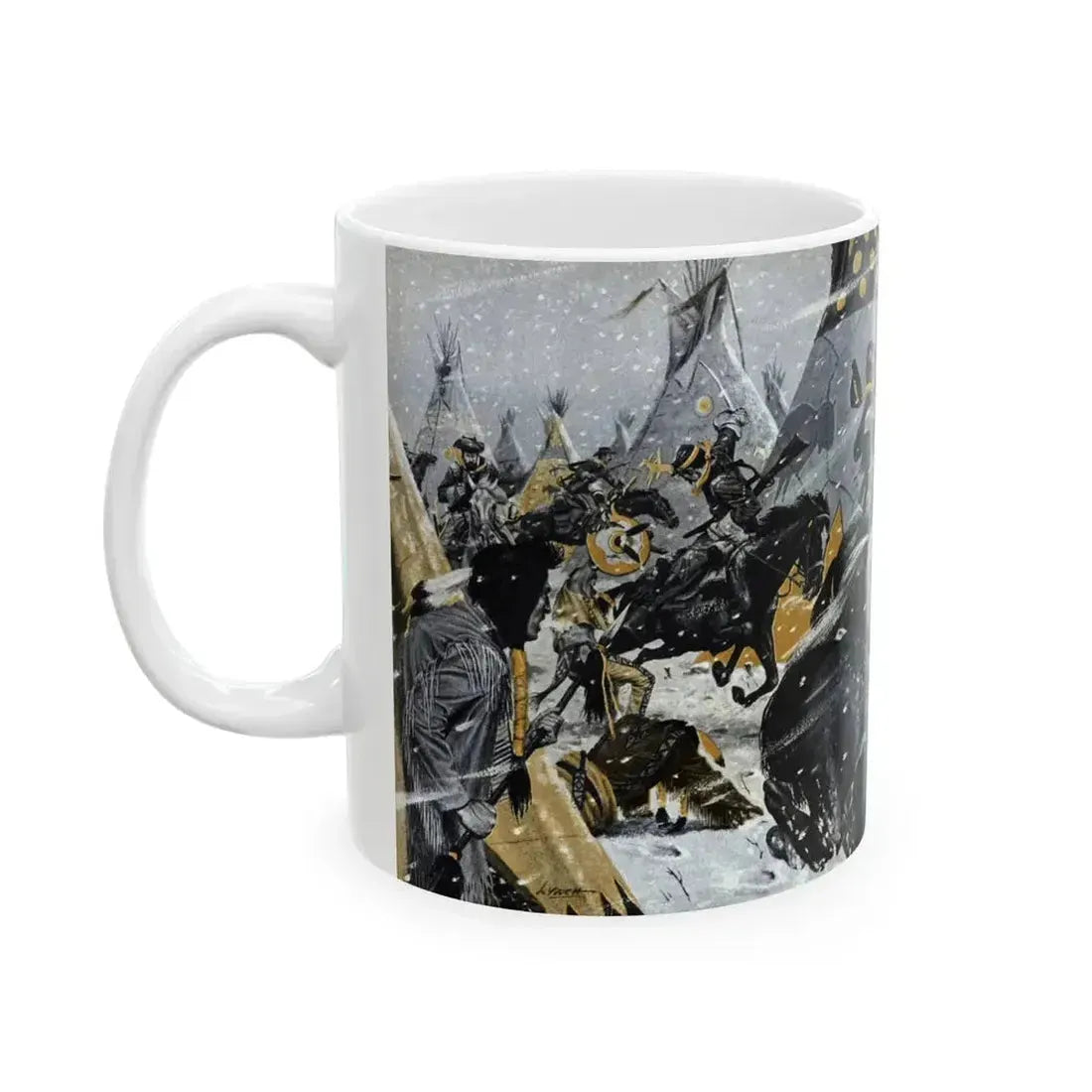 Did a Woman Die With Custer, Cavalier magazine, July 1958 - White Coffee Mug - Go Mug Yourself