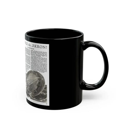 Did Sabotage Wreck the Akron, Modern Mechanix, June 1933 - Black Coffee Mug - Go Mug Yourself