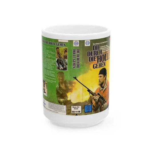 DIE DURCH DIE HOLLE GEHEN (VHS COVER) - White Coffee Mug 15oz - Go Mug Yourself