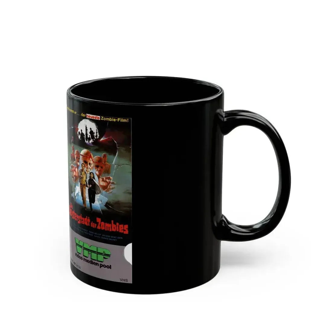 DIE GEISTERSTADT DER ZOMBIES (VHS COVER) - Black Coffee Mug - Go Mug Yourself