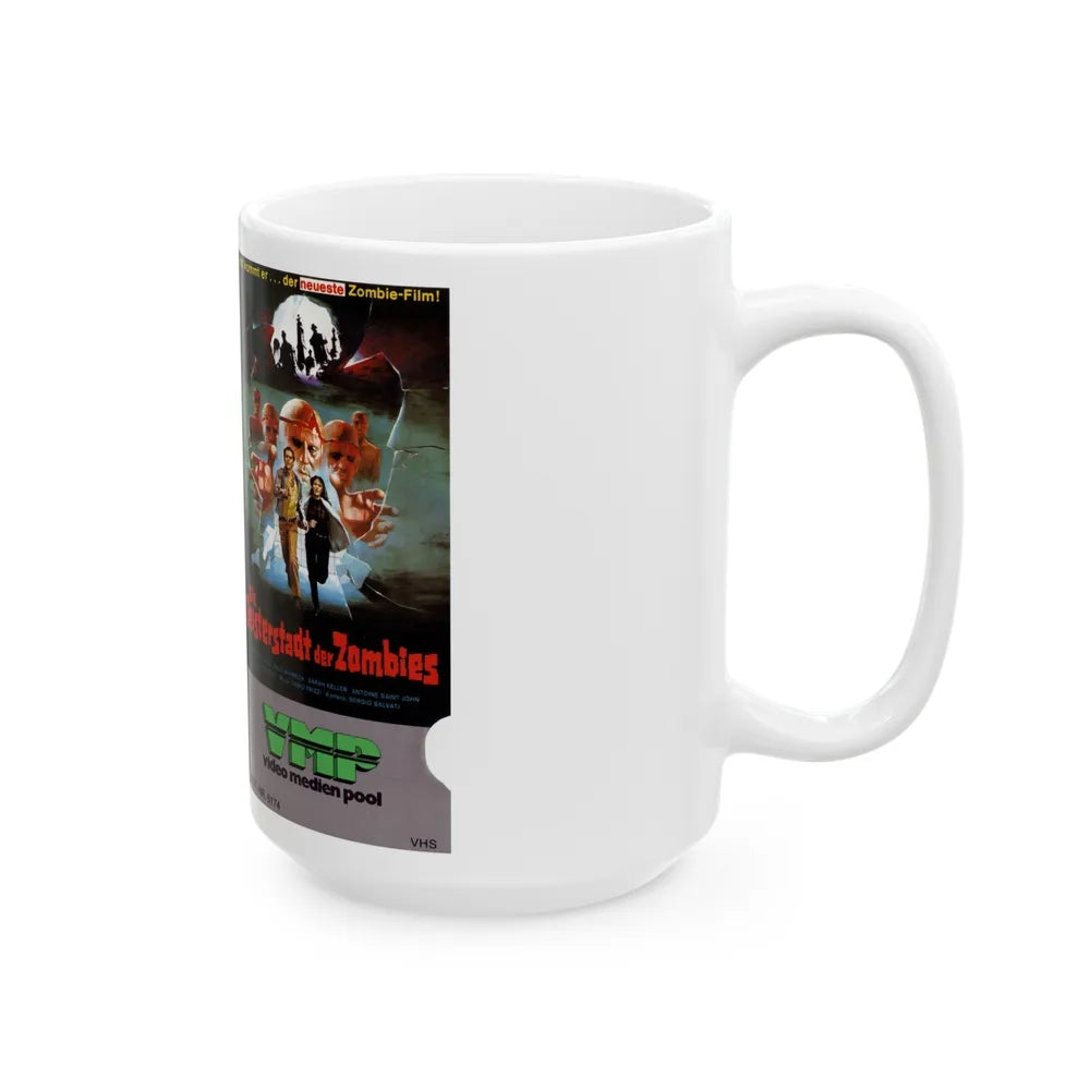 DIE GEISTERSTADT DER ZOMBIES (VHS COVER) - White Coffee Mug-Go Mug Yourself