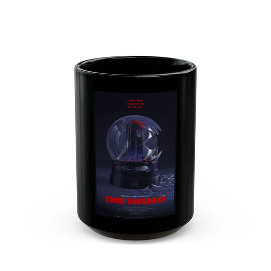 DIE HARD (MONDO) 1988 Movie Poster - Black Coffee Mug-15oz-Go Mug Yourself