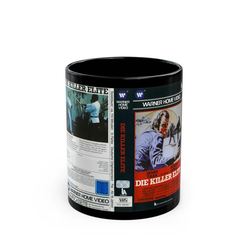 DIE KILLER ELITE (VHS COVER) - Black Coffee Mug-11oz-Go Mug Yourself