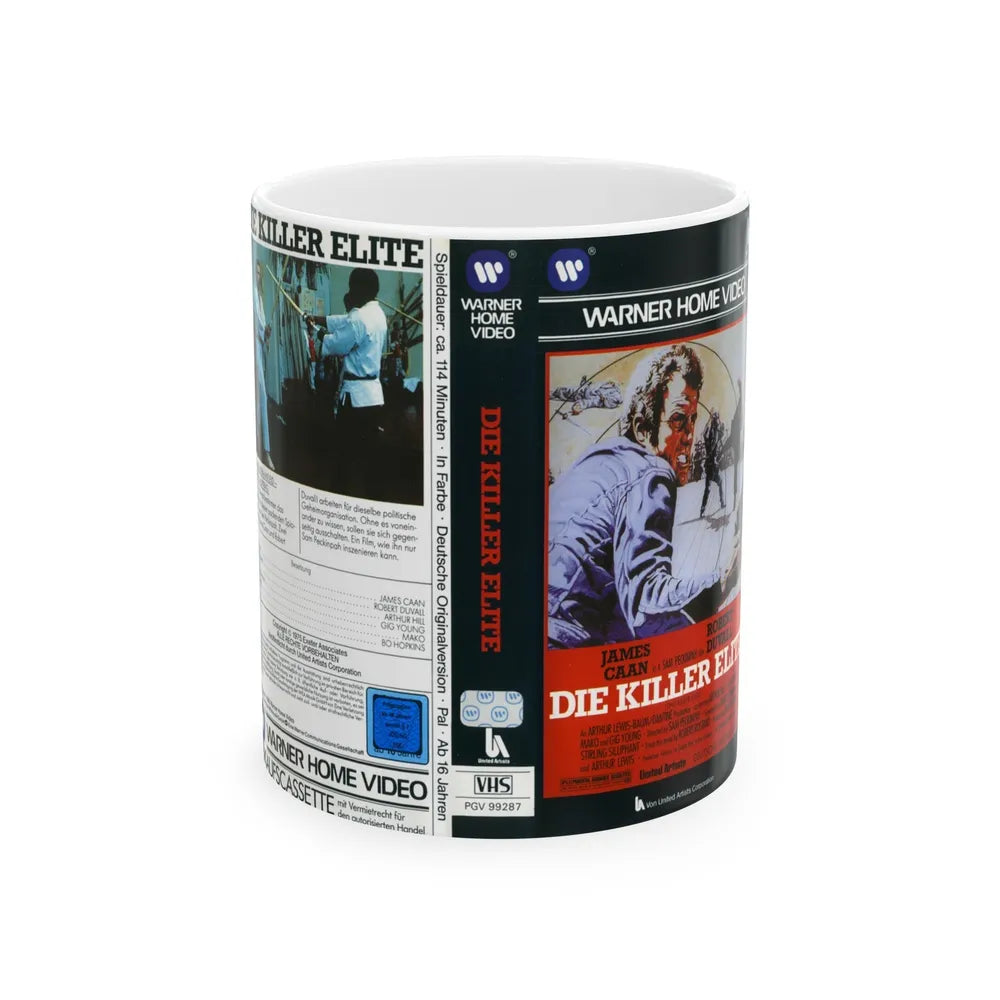 DIE KILLER ELITE (VHS COVER) - White Coffee Mug-11oz-Go Mug Yourself