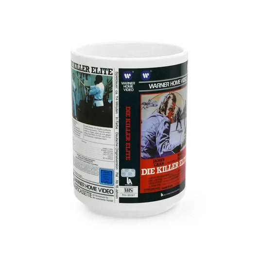DIE KILLER ELITE (VHS COVER) - White Coffee Mug 15oz - Go Mug Yourself