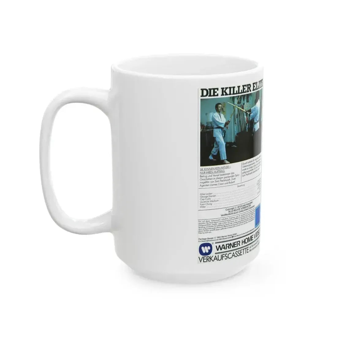 DIE KILLER ELITE (VHS COVER) - White Coffee Mug - Go Mug Yourself
