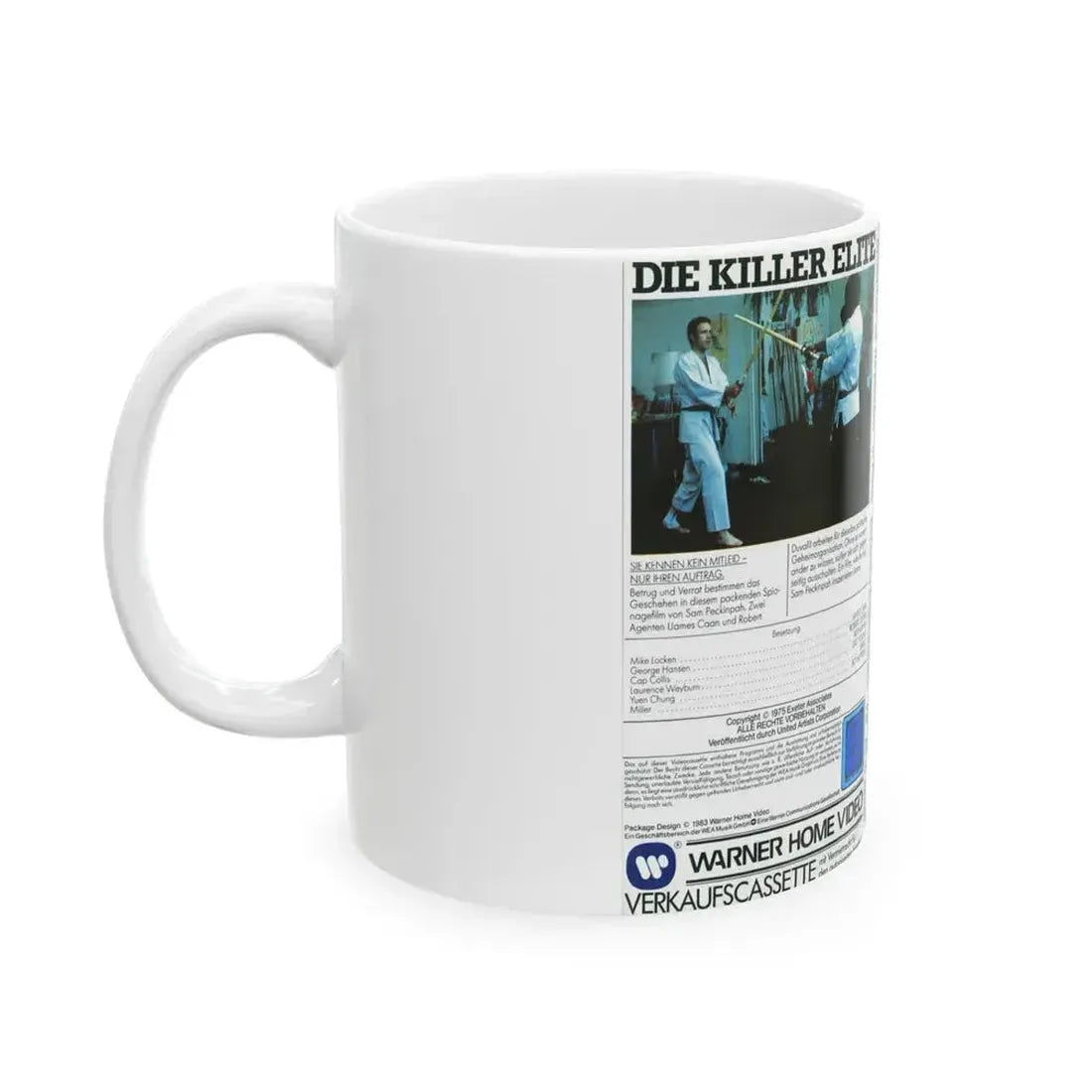 DIE KILLER ELITE (VHS COVER) - White Coffee Mug - Go Mug Yourself