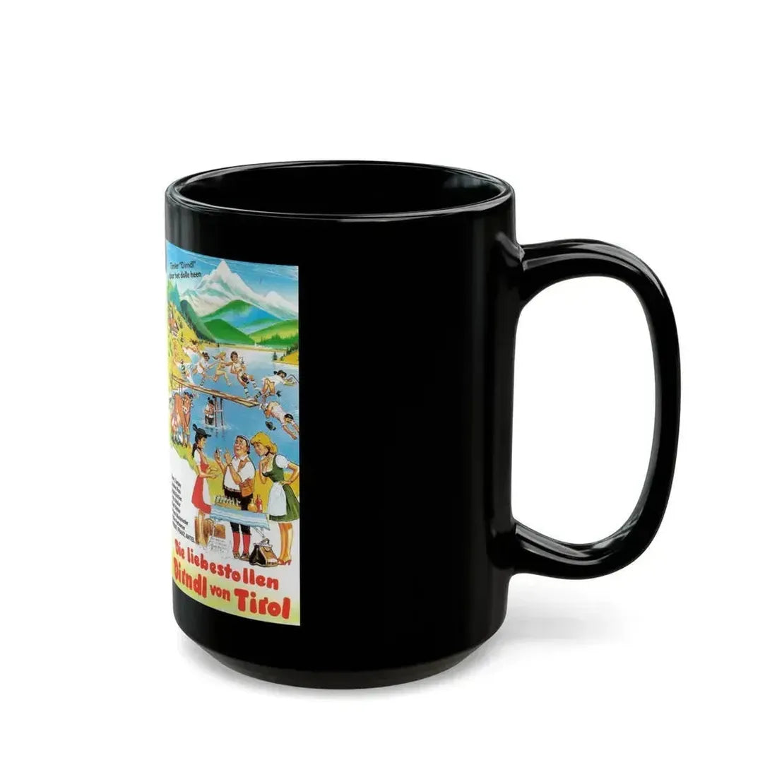DIE LIEBESTOLLEN DIRNDL VON TIROL (VHS COVER) - Black Coffee Mug - Go Mug Yourself