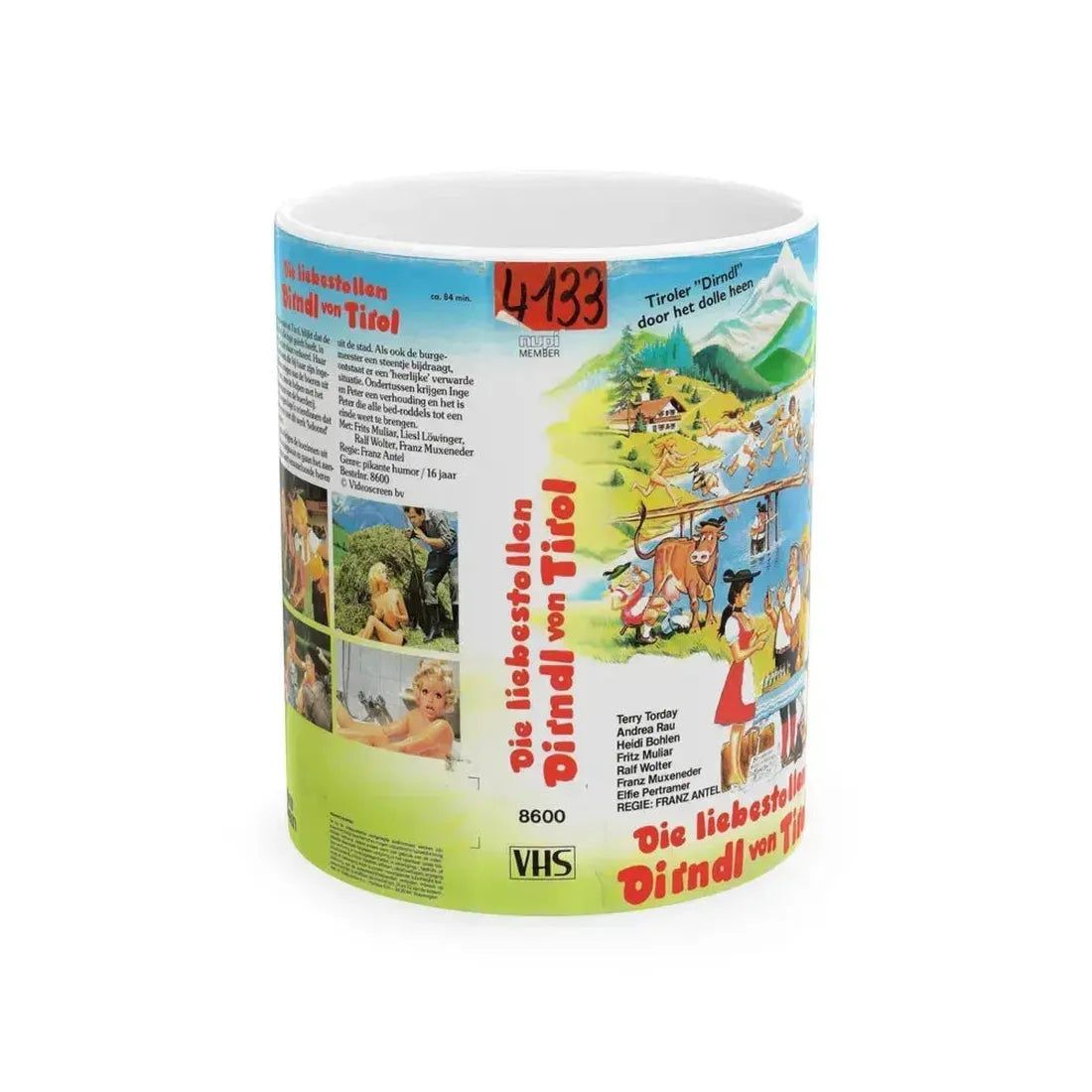 DIE LIEBESTOLLEN DIRNDL VON TIROL (VHS COVER) - White Coffee Mug 11oz - Go Mug Yourself