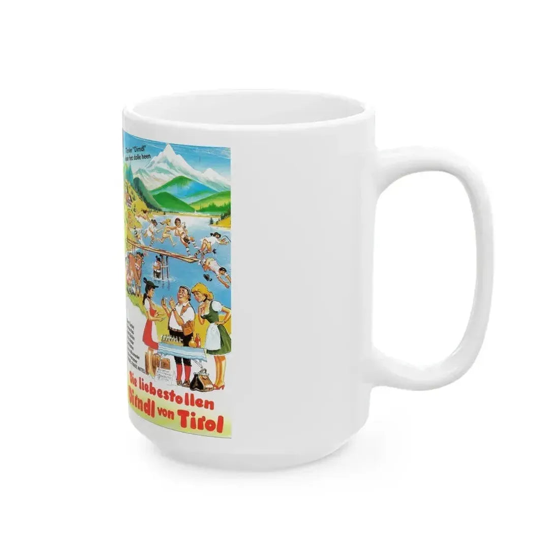 DIE LIEBESTOLLEN DIRNDL VON TIROL (VHS COVER) - White Coffee Mug - Go Mug Yourself