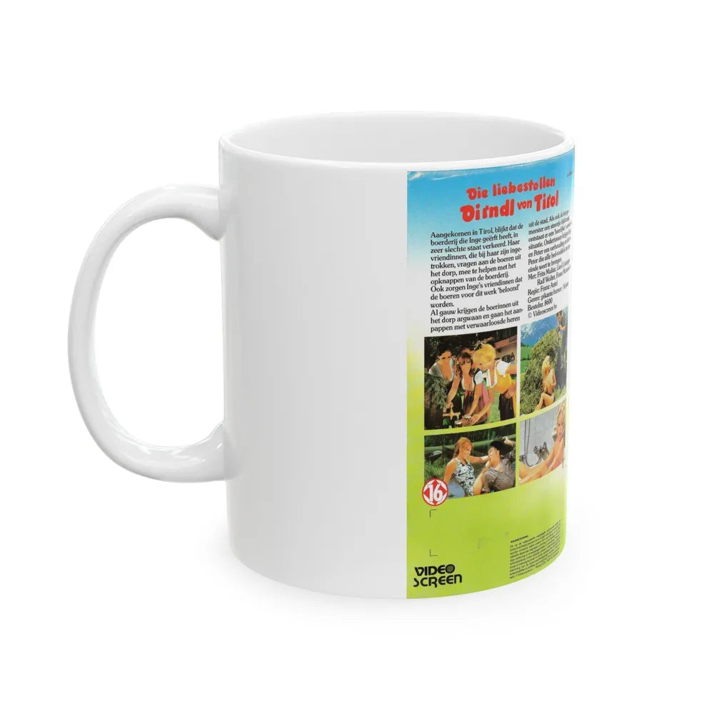 DIE LIEBESTOLLEN DIRNDL VON TIROL (VHS COVER) - White Coffee Mug-Go Mug Yourself