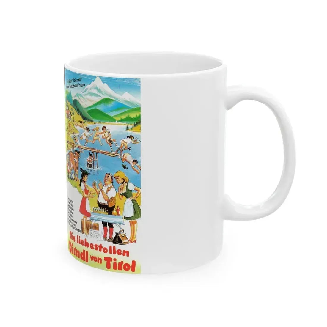 DIE LIEBESTOLLEN DIRNDL VON TIROL (VHS COVER) - White Coffee Mug - Go Mug Yourself