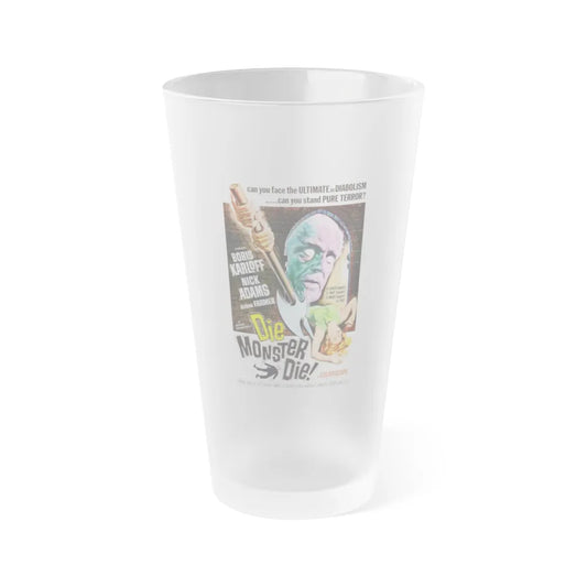 DIE MONSTER DIE! 1965 Movie Poster - Frosted Pint Glass 16oz-16oz-Frosted-Go Mug Yourself