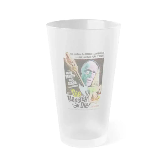 DIE MONSTER DIE! 1965 Movie Poster - Frosted Pint Glass 16oz 16oz Frosted - Go Mug Yourself