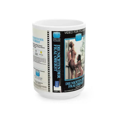 DIE NICHTEN DER FRAU OBERST (VHS COVER) - White Coffee Mug 15oz - Go Mug Yourself