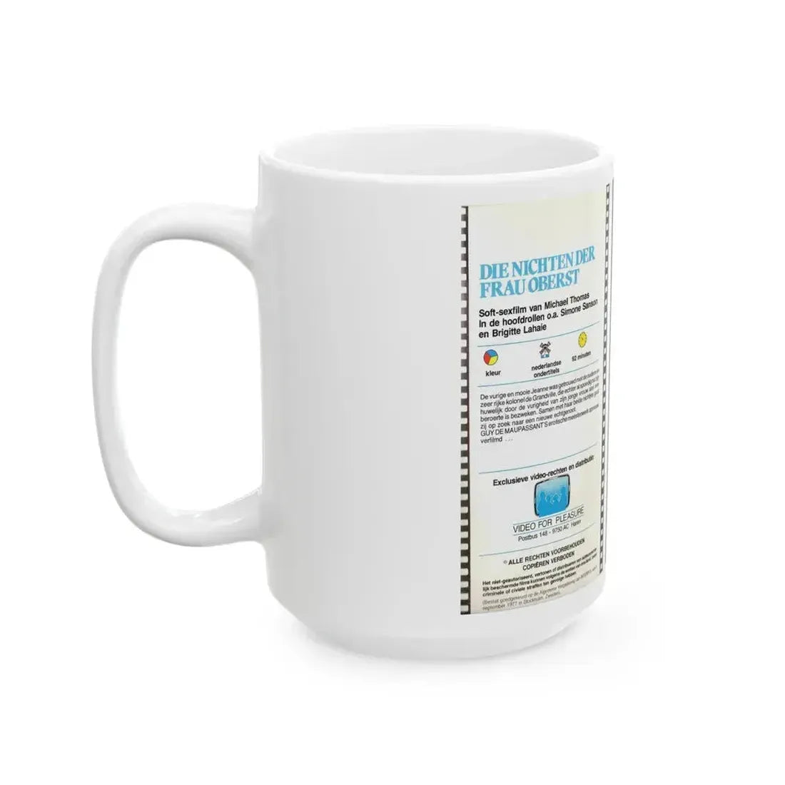 DIE NICHTEN DER FRAU OBERST (VHS COVER) - White Coffee Mug - Go Mug Yourself