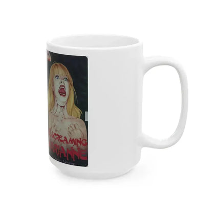 DIE SCREAMING MARIANNE UNICORN VIDEO (VHS COVER) - White Coffee Mug - Go Mug Yourself