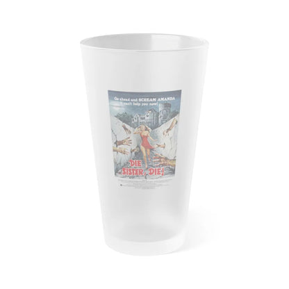 DIE SISTER, DIE! 1972 Movie Poster - Frosted Pint Glass 16oz-16oz-Frosted-Go Mug Yourself