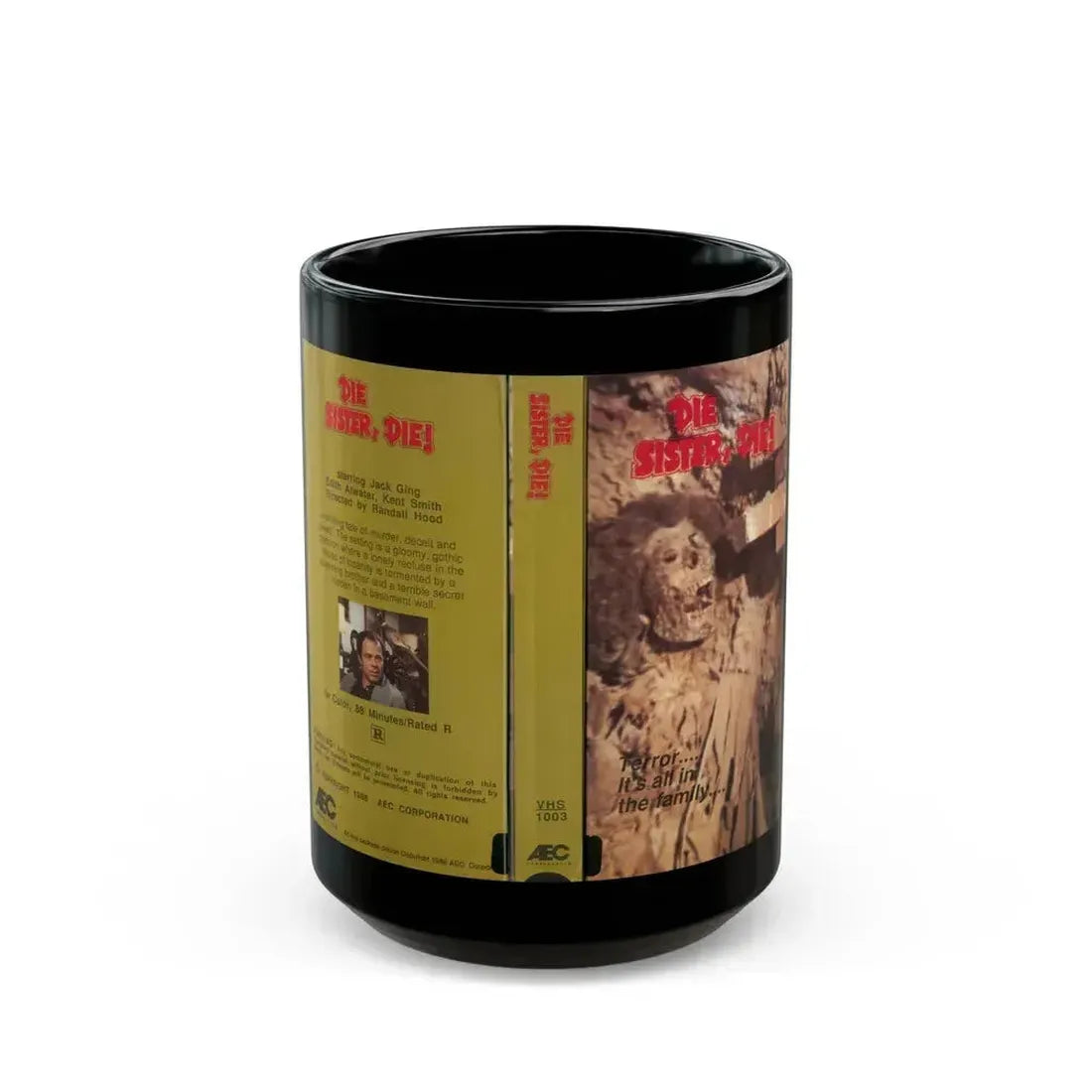DIE SISTER DIE (VHS COVER) - Black Coffee Mug 15oz - Go Mug Yourself