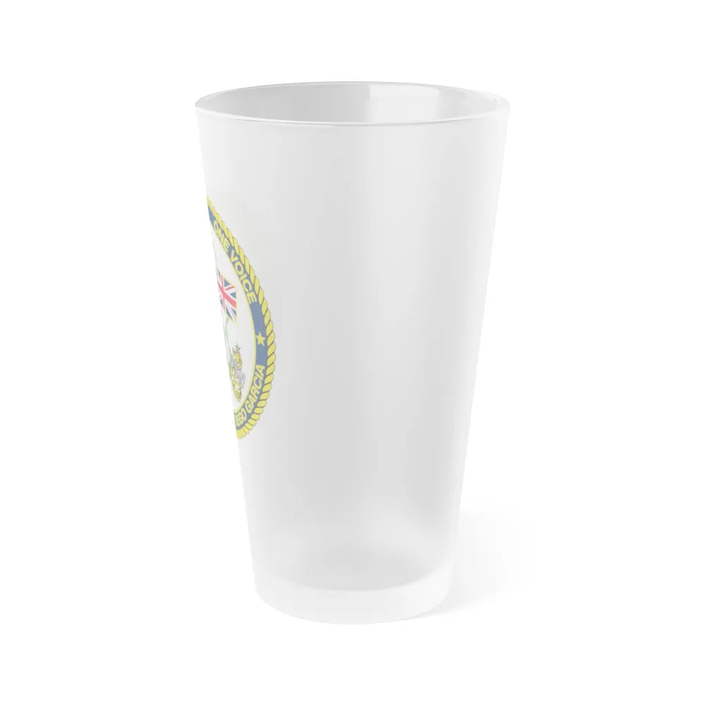 Diego Garcia One Mess (U.S. Navy) Frosted Pint Glass 16oz-Go Mug Yourself