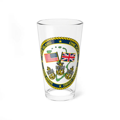 Diego Garcia One Mess (U.S. Navy) Pint Glass 16oz-16oz-Go Mug Yourself