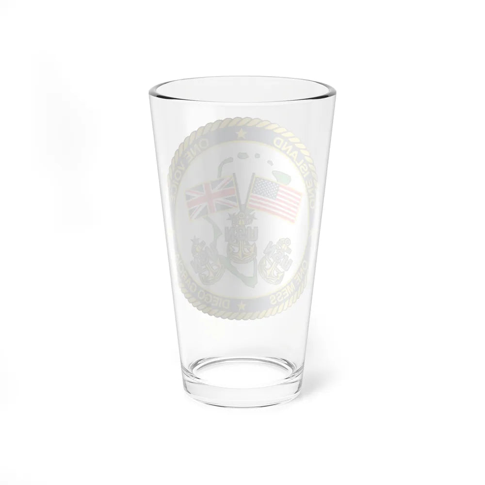 Diego Garcia One Mess (U.S. Navy) Pint Glass 16oz-Go Mug Yourself