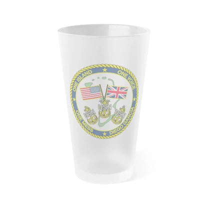 Diego Garcia One Mess (U.S. Navy) Frosted Pint Glass 16oz Default Title - Go Mug Yourself
