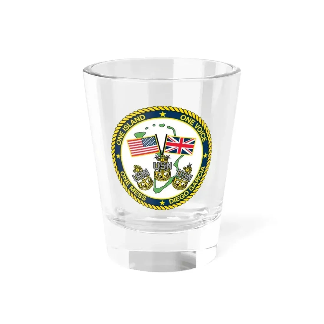 Diego Garcia One Mess (U.S. Navy) Shot Glass 1.5oz 1.5oz - Go Mug Yourself