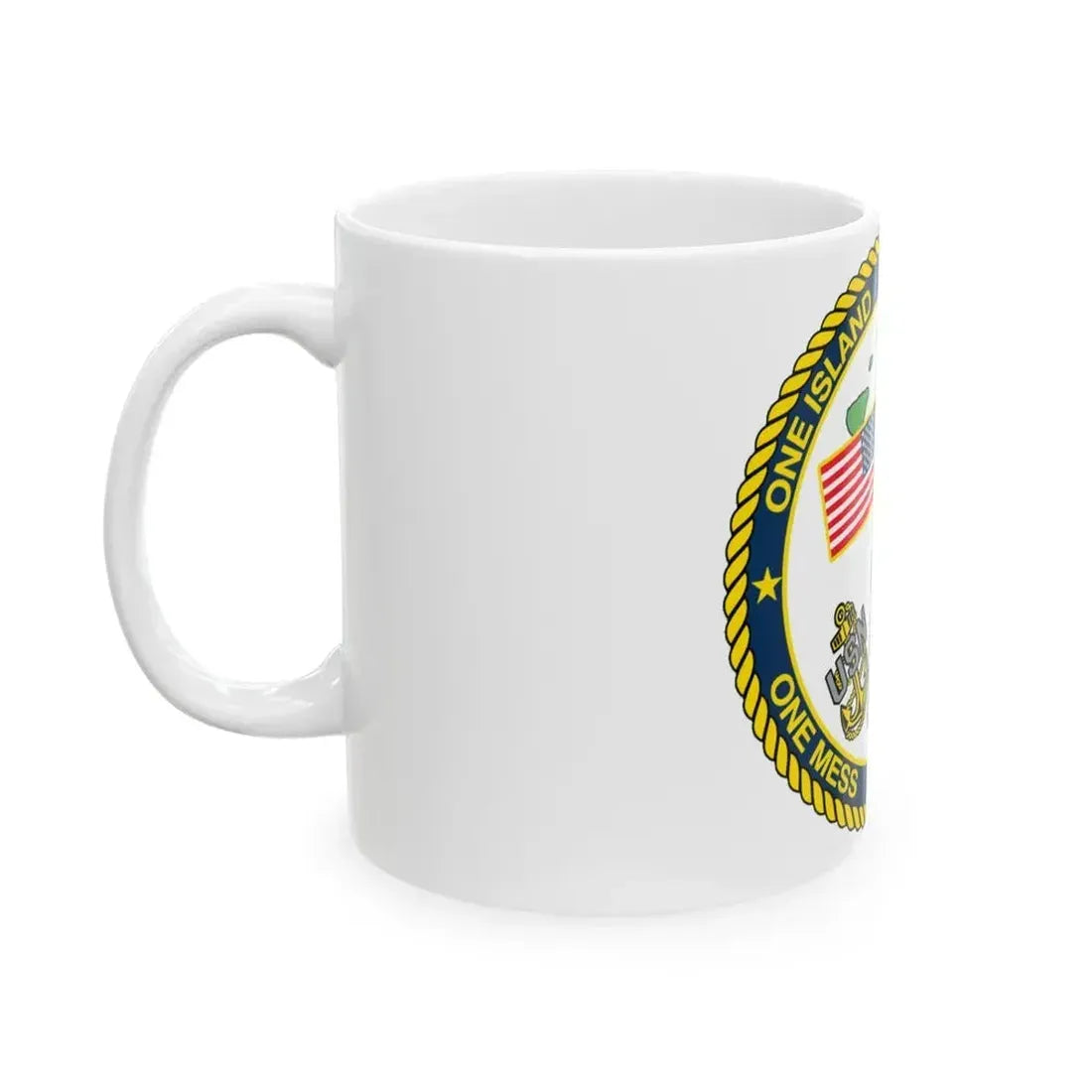 Diego Garcia One Mess (U.S. Navy) White Coffee Mug - Go Mug Yourself