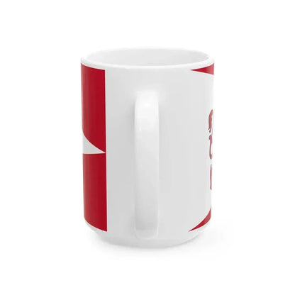 Dienvidkurzemes novada karogs (Latvia) White Coffee Mug - Go Mug Yourself