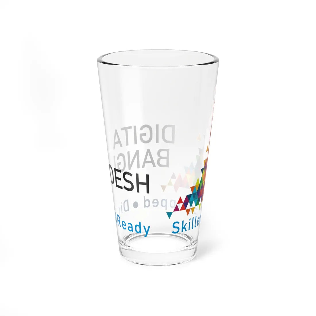 Digital Bangladesh Emblem (Bangladesh) (Coat of Arms) Pint Glass 16oz - Go Mug Yourself