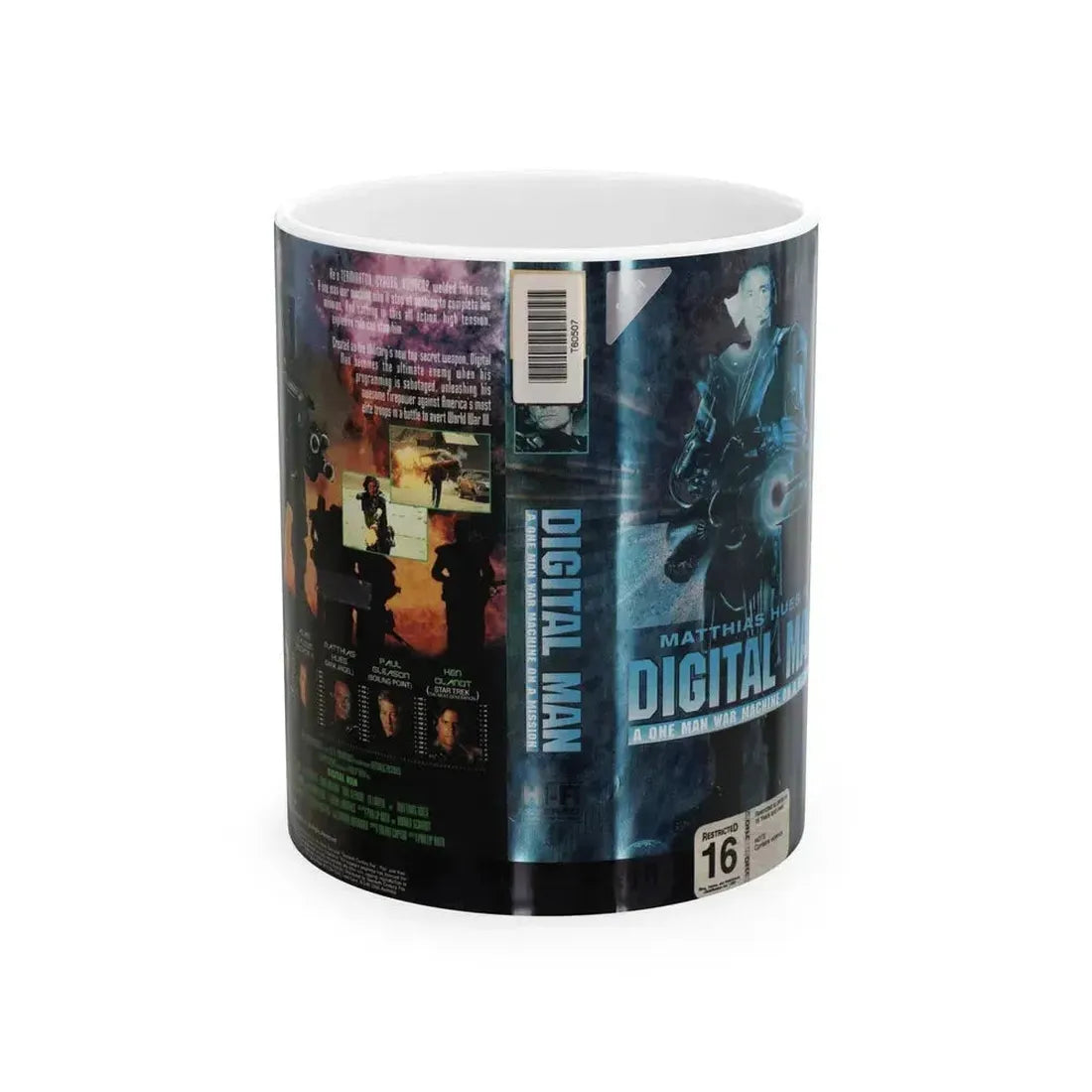 DIGITAL MAN (VHS COVER) - White Coffee Mug 11oz - Go Mug Yourself