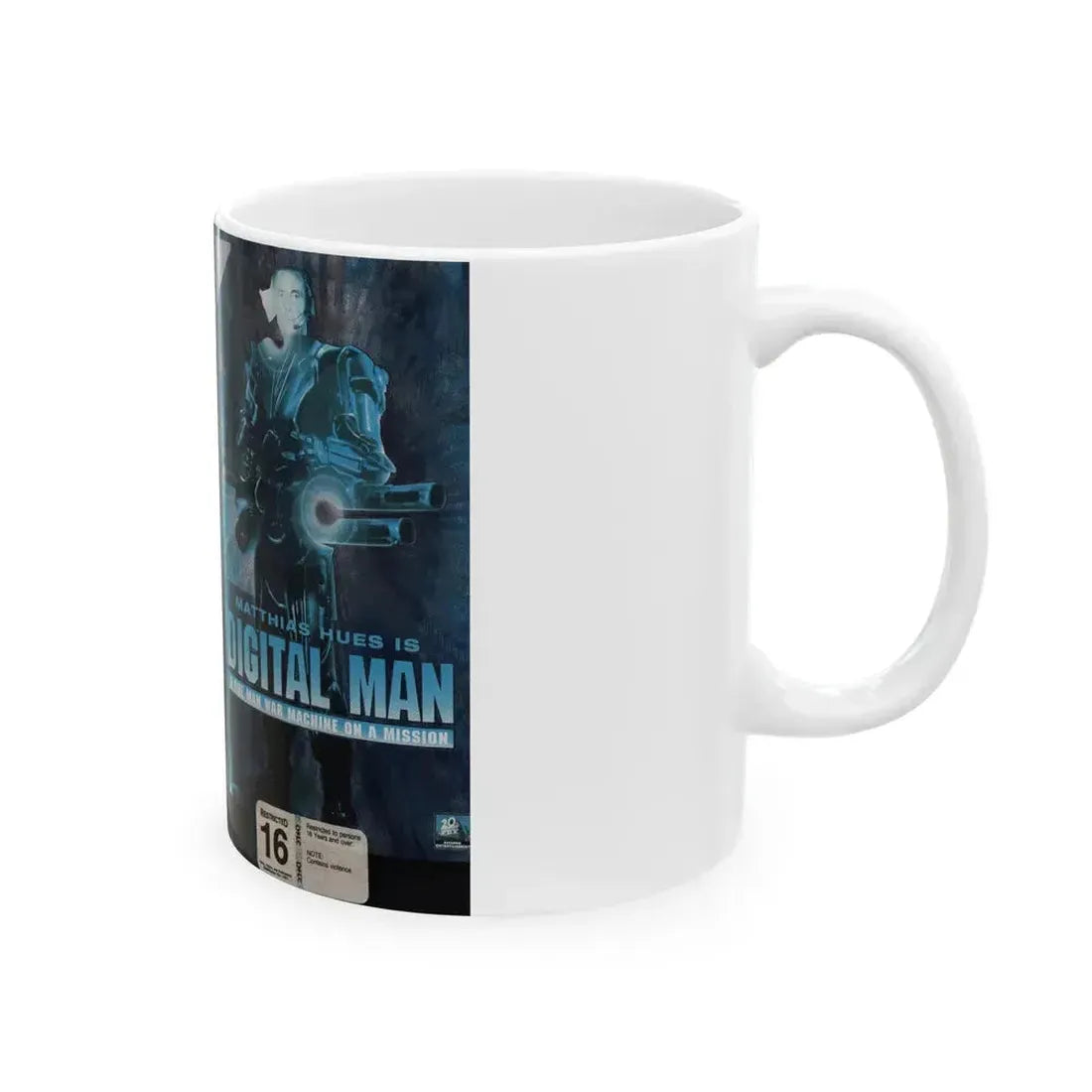 DIGITAL MAN (VHS COVER) - White Coffee Mug - Go Mug Yourself