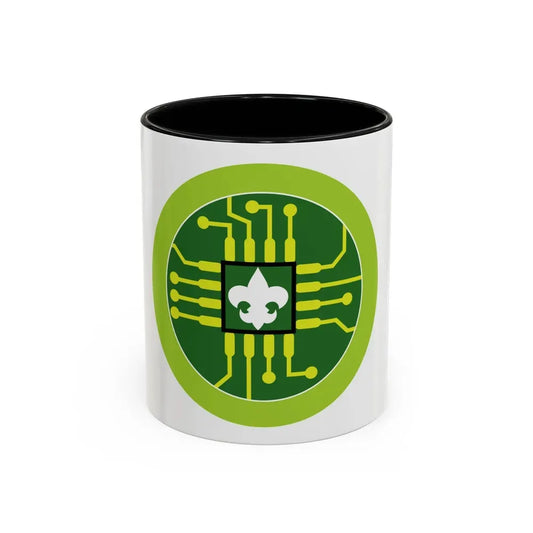 Digital Technology (Boy Scout Merit Badge) Accent Coffee Mug 11oz Black - Go Mug Yourself