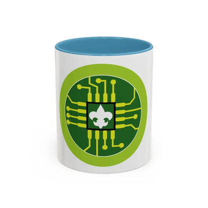 Digital Technology (Boy Scout Merit Badge) Accent Coffee Mug 11oz Light Blue - Go Mug Yourself