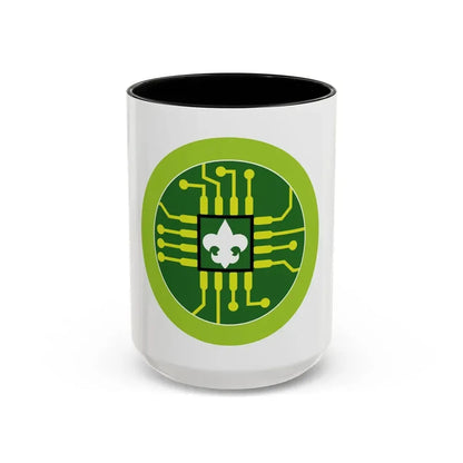 Digital Technology (Boy Scout Merit Badge) Accent Coffee Mug 15oz Black - Go Mug Yourself