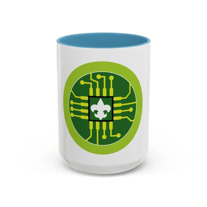 Digital Technology (Boy Scout Merit Badge) Accent Coffee Mug 15oz Light Blue - Go Mug Yourself