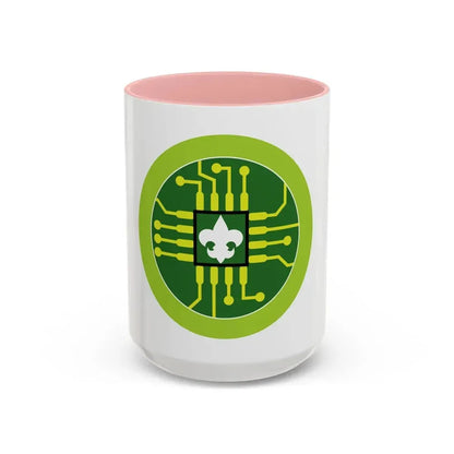 Digital Technology (Boy Scout Merit Badge) Accent Coffee Mug 15oz Pink - Go Mug Yourself