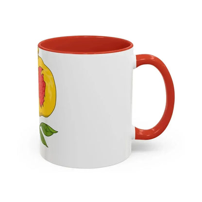 Dimidiated Rose and Pomegranate Badge of Henry VIII - Accent Coffee Mug - Go Mug Yourself
