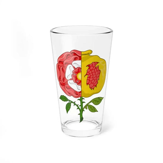 Dimidiated Rose and Pomegranate Badge of Henry VIII - Pint Glass 16oz 16oz - Go Mug Yourself