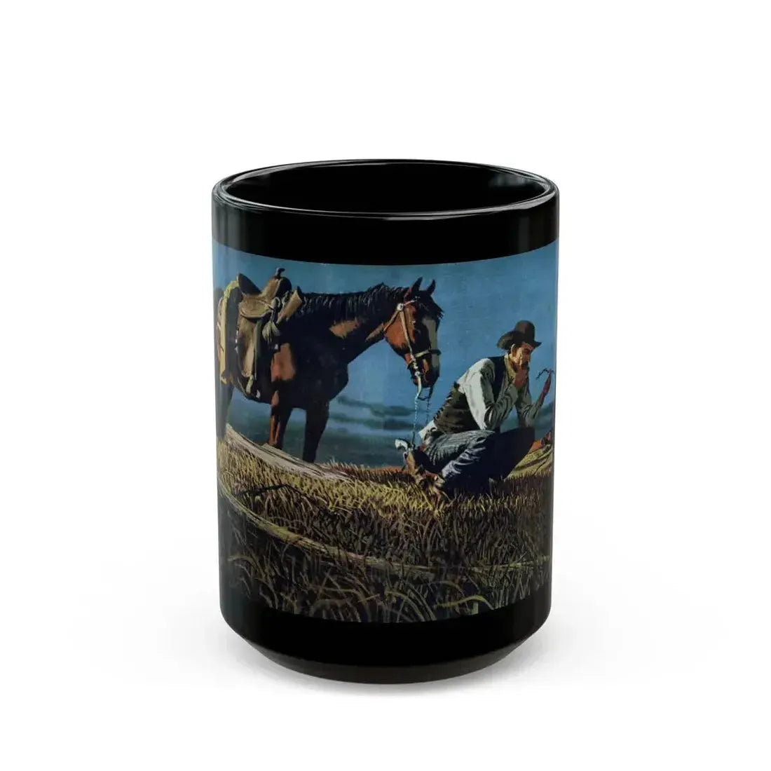 Dinamite Aten and His Big Boom, True magazine, May 1955_1 - Black Coffee Mug 15oz - Go Mug Yourself