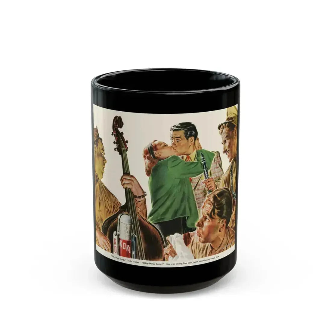 Ding-Dong Was His Name, Collier's magazine, 1944 - Black Coffee Mug 15oz - Go Mug Yourself