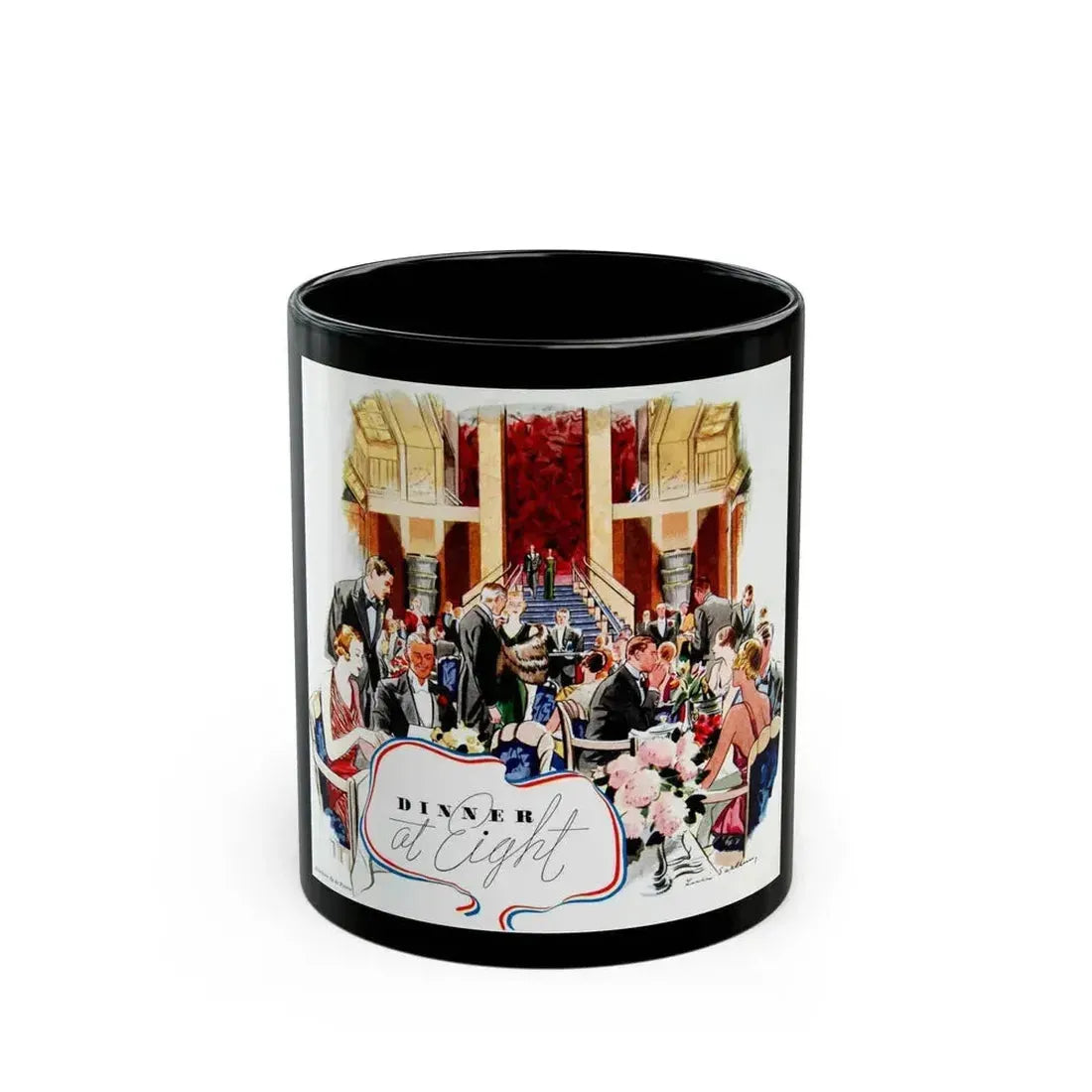 Dinner at Eight, Time Magazine, April 3, 1933 - Black Coffee Mug 11oz - Go Mug Yourself