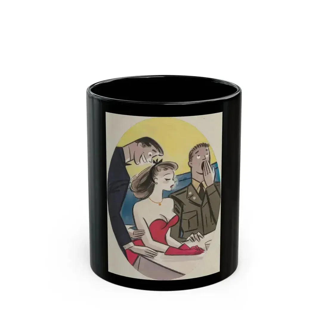 Dinner Dates cartoon - Black Coffee Mug 11oz - Go Mug Yourself