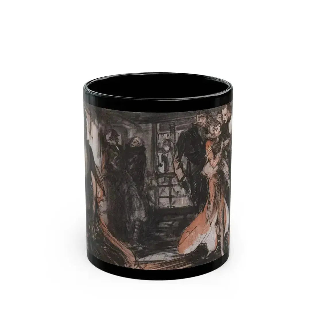 Dinner for Three Attended by Two, McCall's, September 1930 - Black Coffee Mug 11oz - Go Mug Yourself