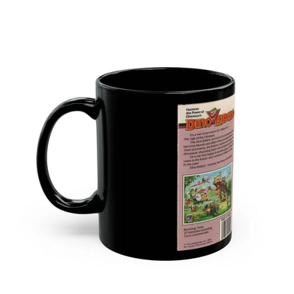 DINO RIDERS THE DINO RIDERS ADVENTURE (VHS COVER) - Black Coffee Mug-Go Mug Yourself