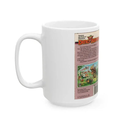 DINO RIDERS THE DINO RIDERS ADVENTURE (VHS COVER) - White Coffee Mug - Go Mug Yourself