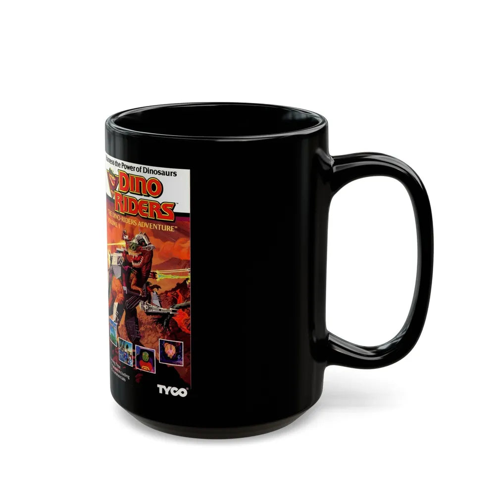 DINO RIDERS THE DINO RIDERS ADVENTURE VOLUME 1 (VHS COVER) - Black Coffee Mug-Go Mug Yourself